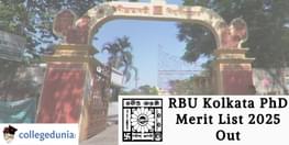 RBU Kolkata PhD Merit List 2025 Out